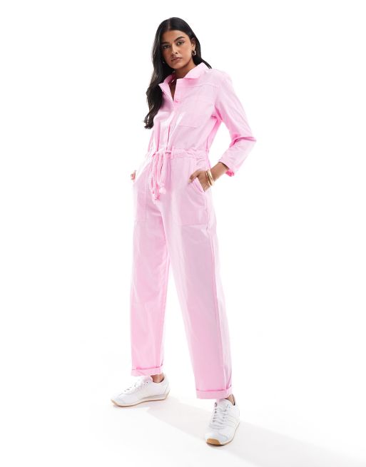 Mono largo rosa con lazada de cuerda de Mango