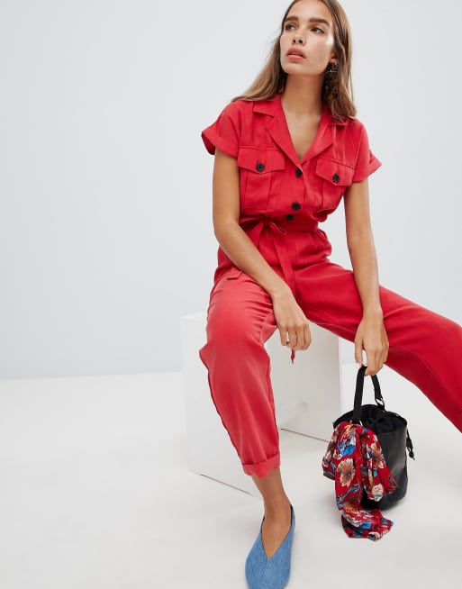 Mono largo utilitario con botones de New Look