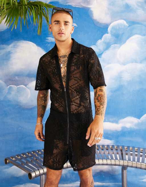 Mono negro estilo worker de tejido transparente de ASOS DESIGN , 3 de 4