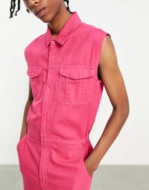 Mono rosa estilo worker sin mangas de ASOS DESIGN, 3 de 4