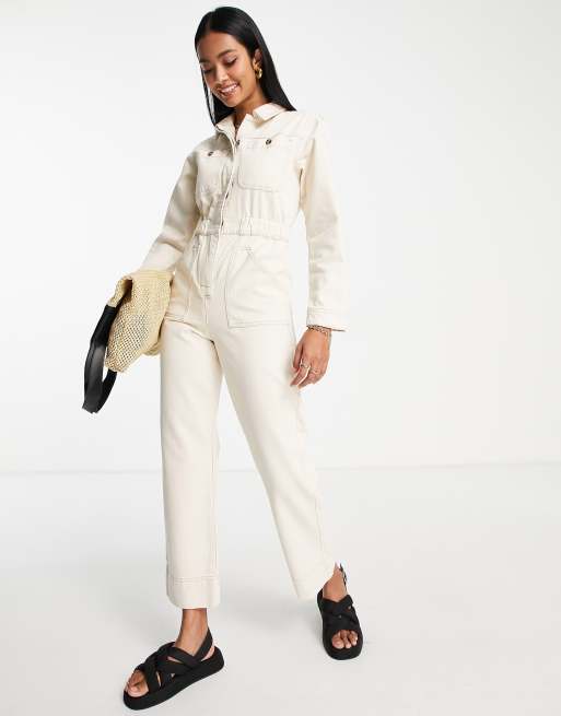 Mono vaquero estilo worker color crudo de Topshop Petite, 4 de 4