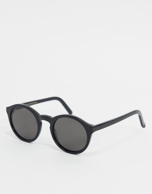 Monokel - Barstow - Ronde zonnebril in zwart