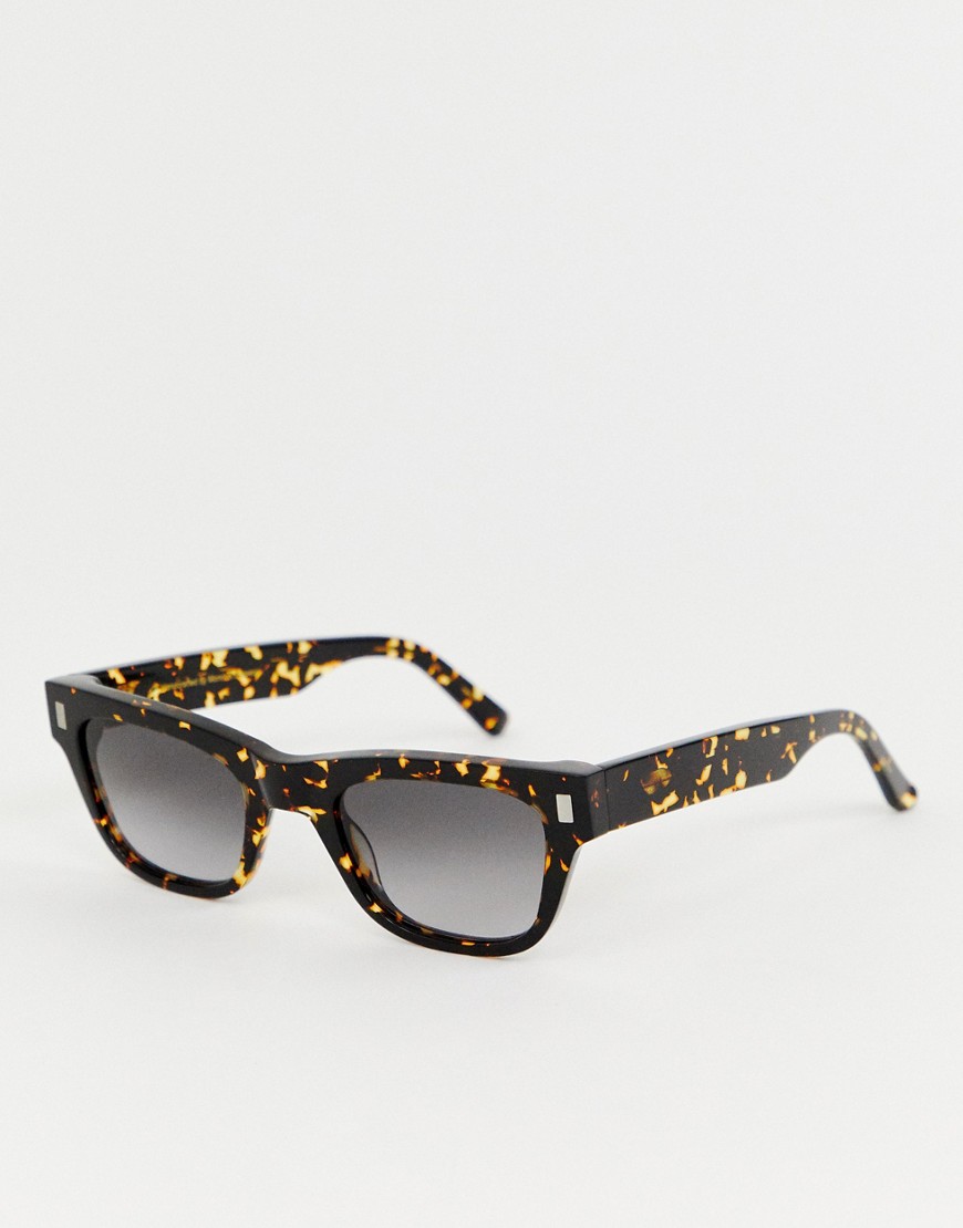 Monokel Eyewear – Aki – Spräckliga, fyrkantiga solglasögon-Brun
