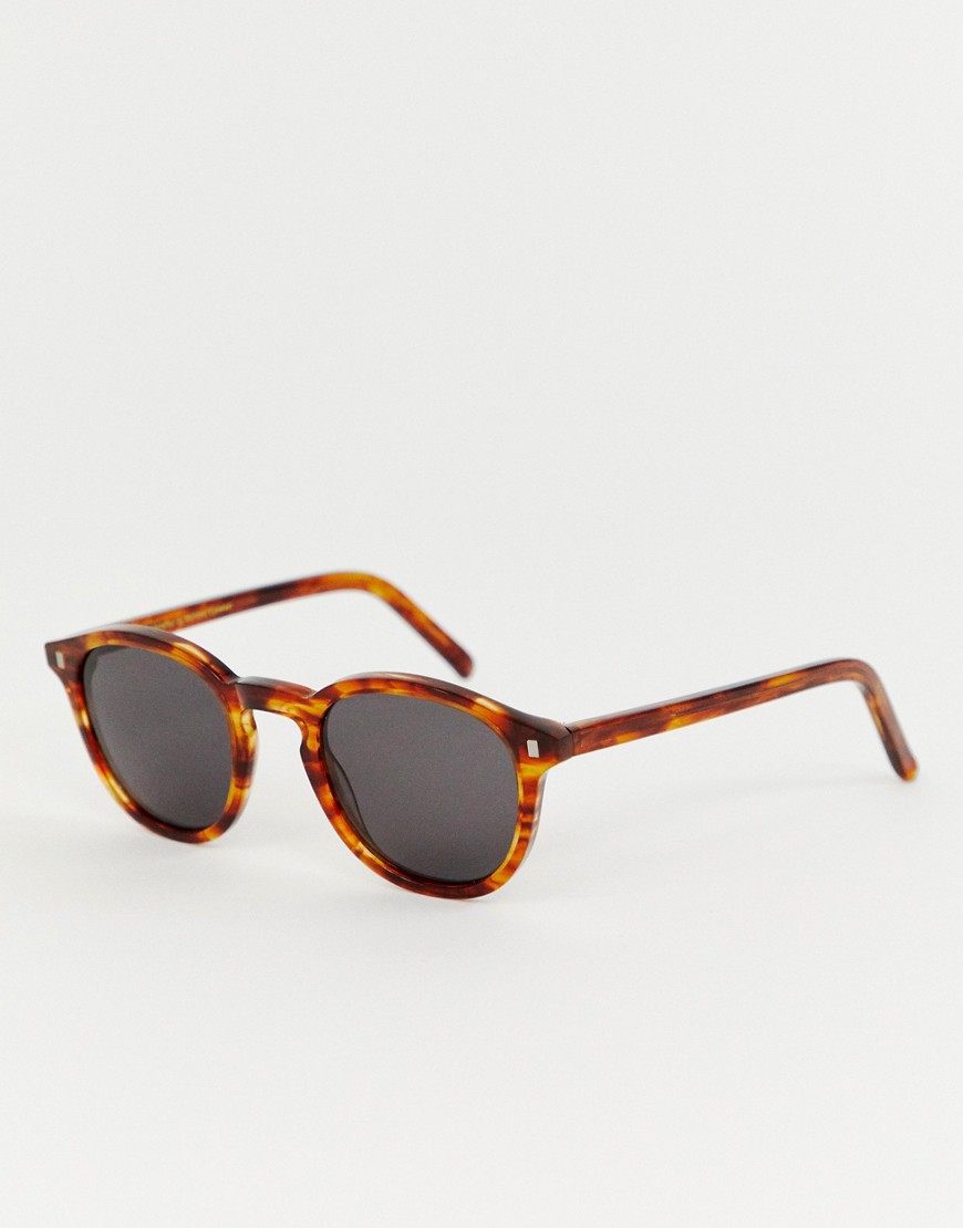 Monokel Eyewear – Nelson – Runde Sonnenbrille In Bernstein- Braun No Size