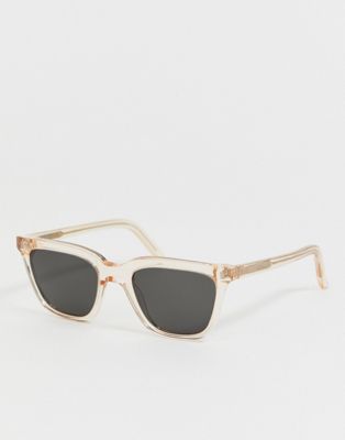 Monokel Eyewear – Robotnik – Champagnefärgade, fyrkantiga solglasögon-Brun