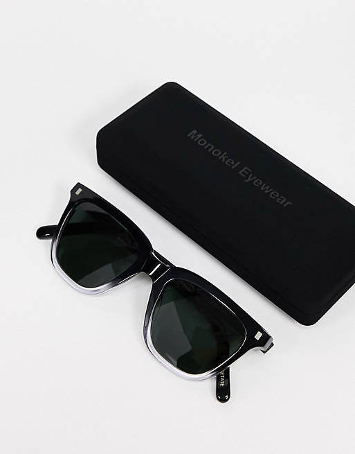 Monokel Eyewear - - unisex-solbriller med sort og klart stel | ASOS
