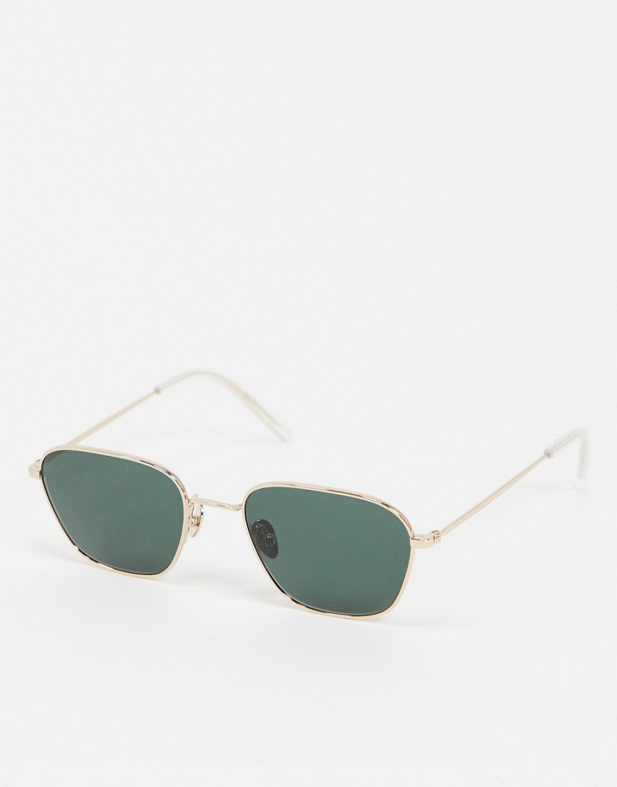 Monokel – Guldfärgade fyrkantiga solglasögon