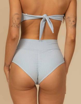 Montce Added Coverage High Rise Bikini Bottom In Multi