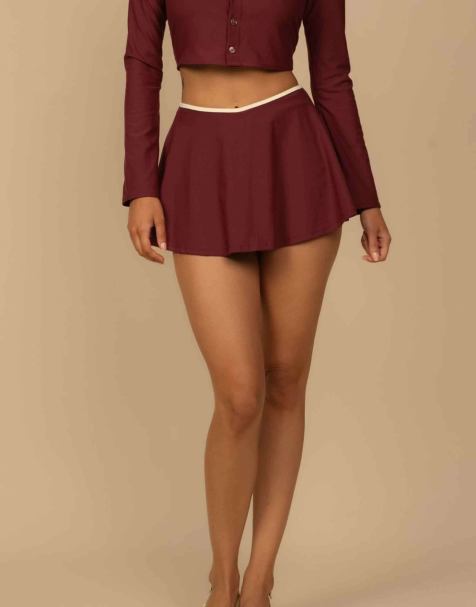 MONTCE Maroon ballet skirt in maroon