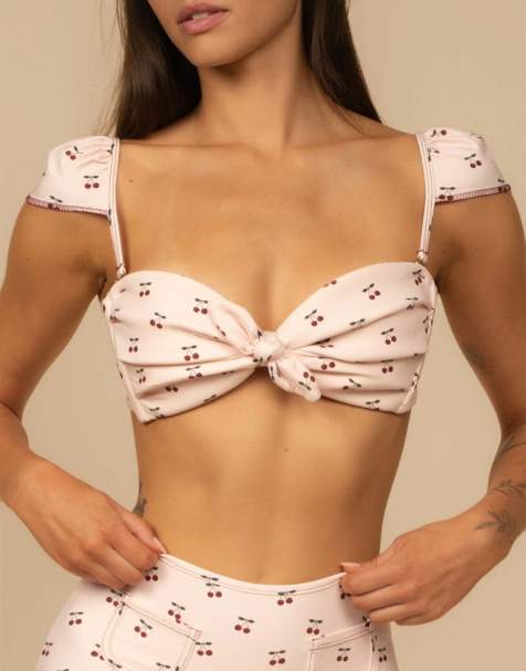 MONTCE cabana bikini top in cherries - view 1