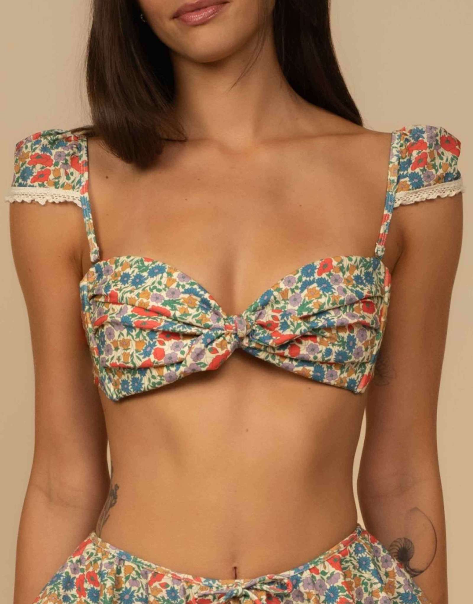Бикини-топ MONTCE cabana с отделкой в цветочек florencia