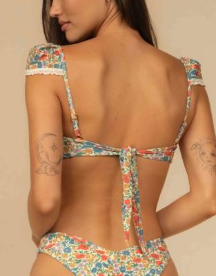 Montce Cabana Bikini Top W/trim In Blue