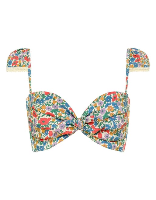MONTCE cabana bikini top w/trim in florencia floral