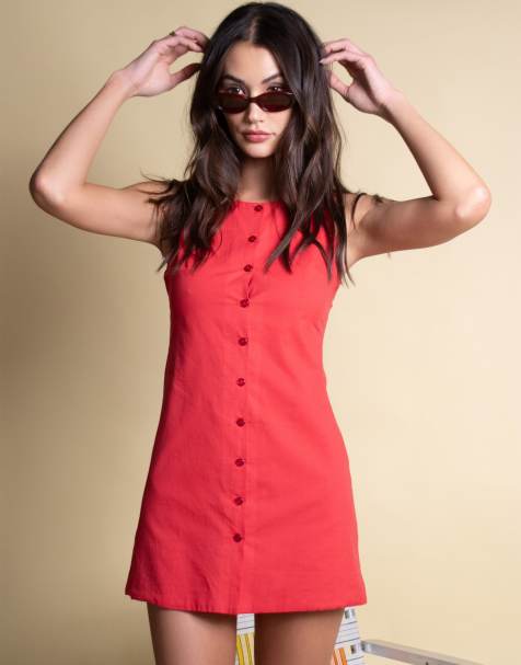 MONTCE Cherry button down tank dress - view 1