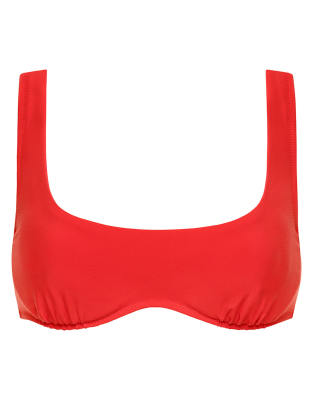 Montce Cherry Kaia Bikini Top-red In Red