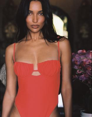 Montce Cherry Petal One-piece-red