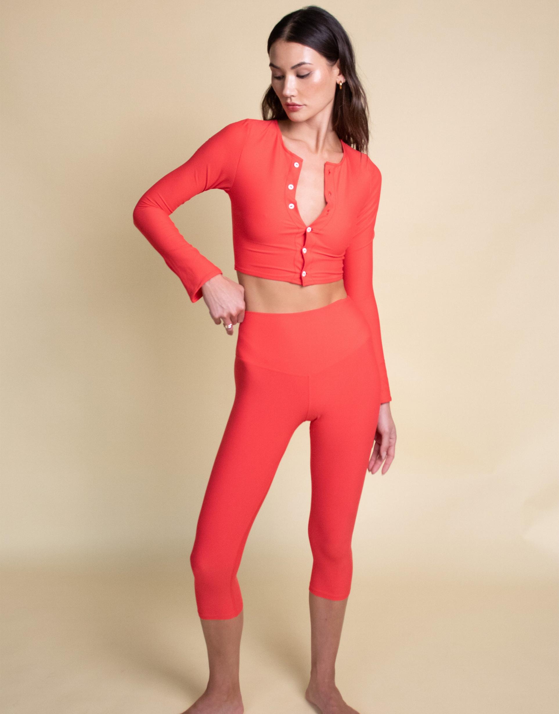 montce cherry zoe capri leggings