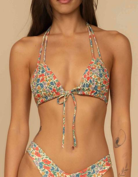 MONTCE euro bow bikini top in florencia floral - view 1