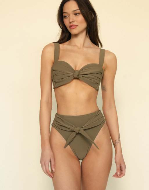 MONTCE Hayden bikini top and bottoms in khaki green