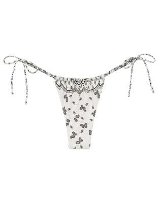Montce Ivy Bandana Brasil Scrunch Bikini Bottoms-multi In White