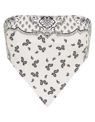 Montce Ivy Bandana Scarf Bikini Top-multi In White