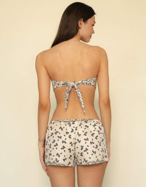 MONTCE Ivy Bandana Tori Ties bandeau bikini top
