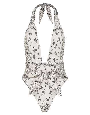 Montce Ivy Bandana Tropez Tie-up One-piece-multi In Multi