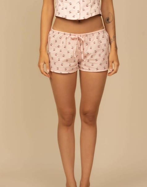 MONTCE low-rise drawstring shorts in cherries - view 1