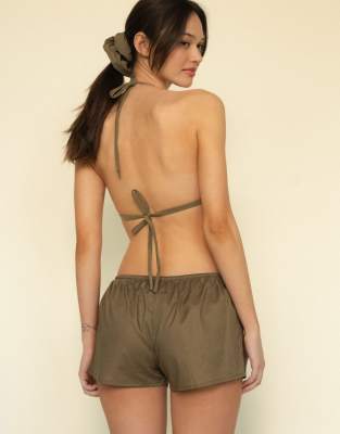 Montce Low-rise Drawstring Shorts In Green