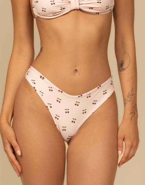 MONTCE lulu bikini bottom in cherries - view 1