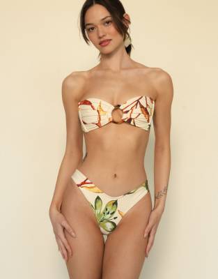 Montce Lulu Bikini Bottom Rooted Floral In Multi