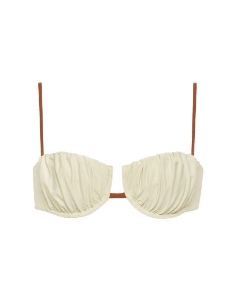 MONTCE petal bikini top and bottom in terracotta binded oat - view 1