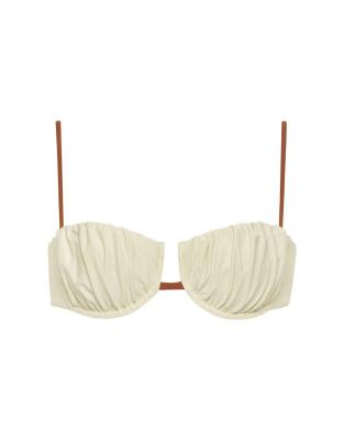 Montce Petal Bikini Top In Neutral