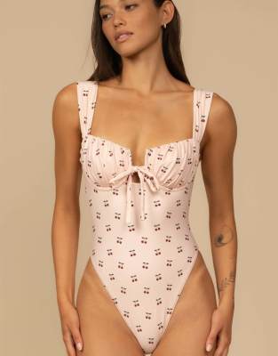 Montce Petal Underwire One-piece Swimsuit In Pink