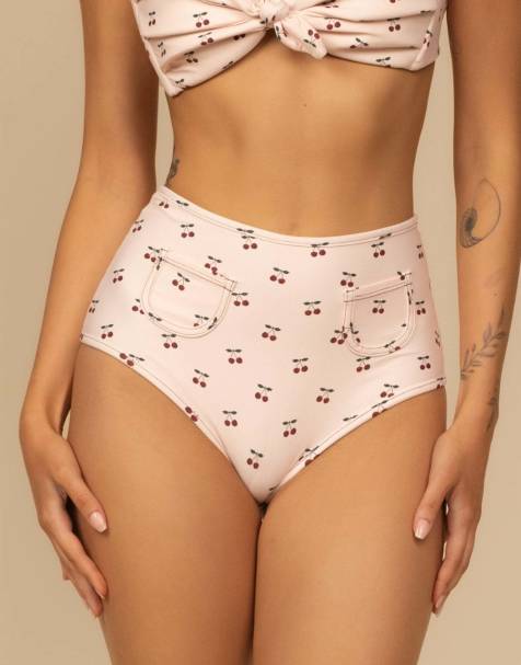 MONTCE Cherries polly bikini bottom in cherries