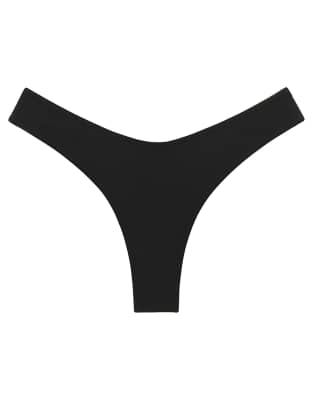Montce Sable Lulu (zig-zag Stitch) Bikini Bottoms-black In Black