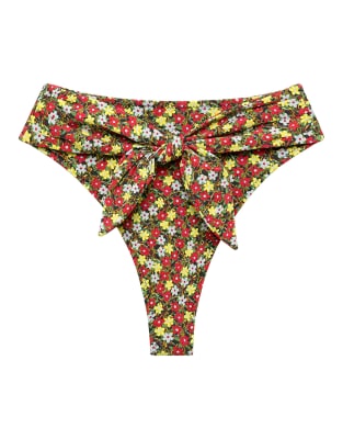 Montce Sienna Floral Paula Tie-up Bikini Bottoms-multi In Multi