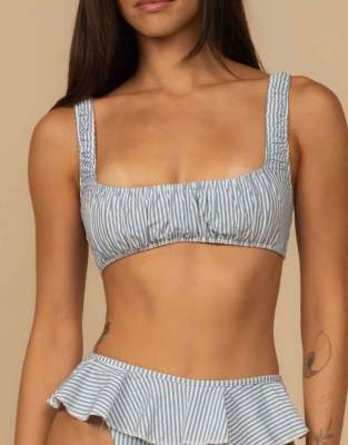 Montce Zoe Bikini Top In Blue