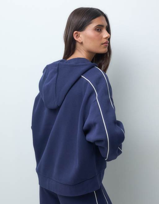 Montirex 19 full zip hoodie in noir blue, 5 of 5