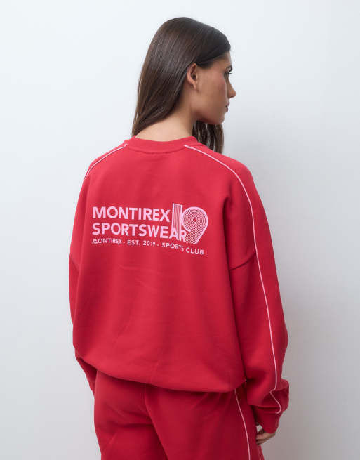 Montirex 19 sweatshirt in ruby red, 5 of 5