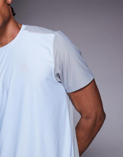 Montirex Charge 2.0 t-shirt in blue and grey, 5 of 5