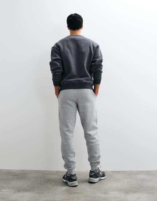 Montirex Essential fleece-joggingbukser med logo i gråmeleret, 3 af 5