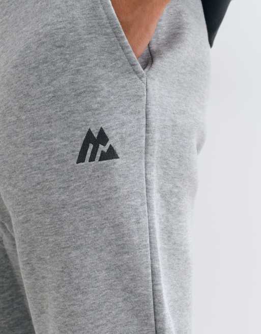 Montirex Essential fleece-joggingbukser med logo i gråmeleret, 4 af 5