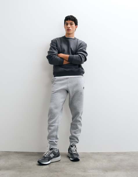Montirex Essential fleece-mjukisbyxor med logga i gråmelerad - view 1