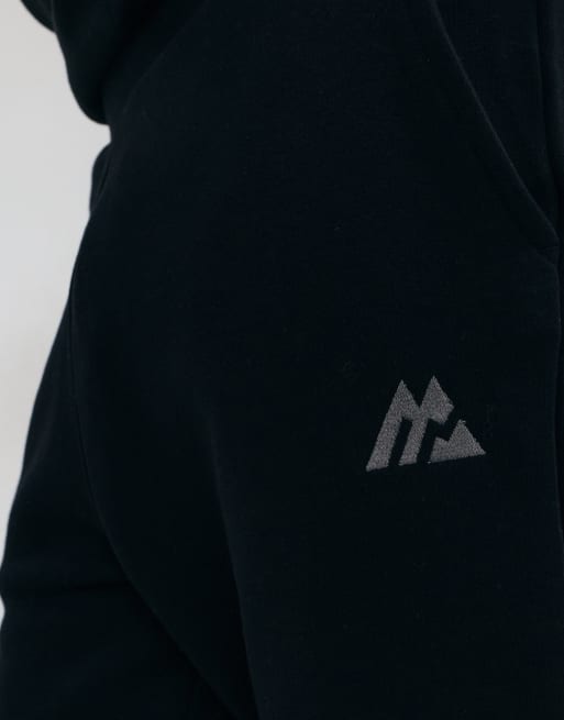 Montirex Essential fleece trackies with logo in black, 2 of 5