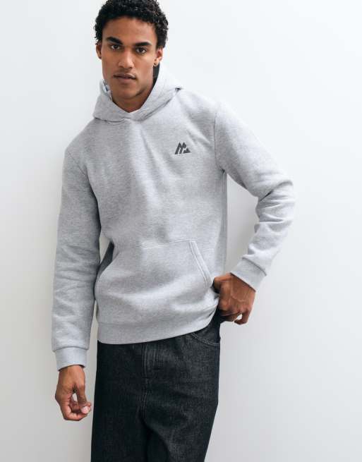 Montirex Essential hoodie with logo in grey marl, 4 of 5