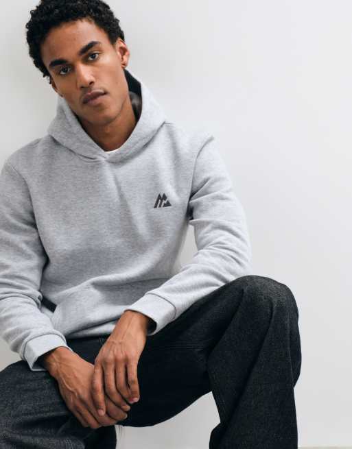 Montirex Essential hoodie with logo in grey marl, 5 of 5