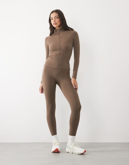 Montirex Form full zip top in brown, 2 of 4
