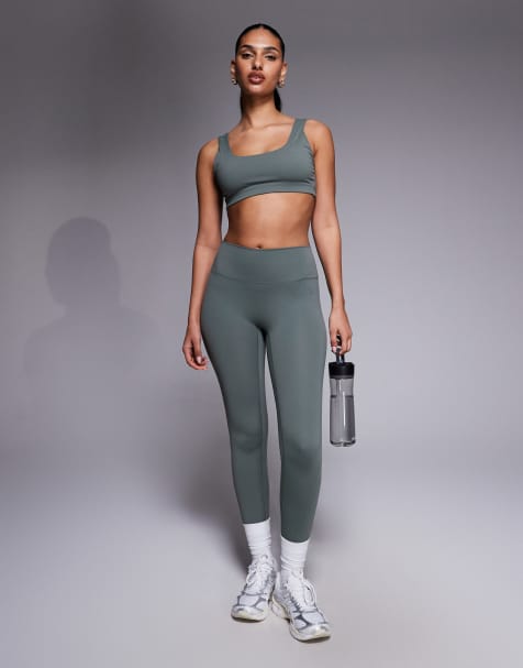 Montirex - Form - Legging in donker olijfgroen - view 1