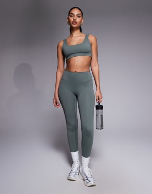 Montirex - Form - Leggings in dunklem Olivgrün